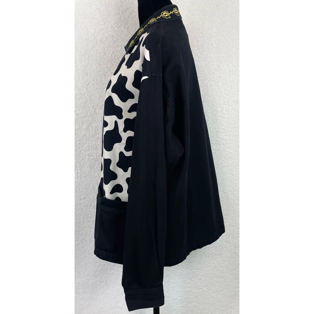 BRAIN DEAD • Black/White Cow Cabana Shirt, L - Picture 10 of 16